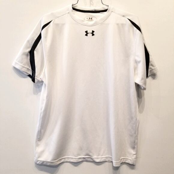 Under Armour Men's White Athletic Heat Gone Crew Neck Workout T-Shirt Size M - Picture 1 of 12